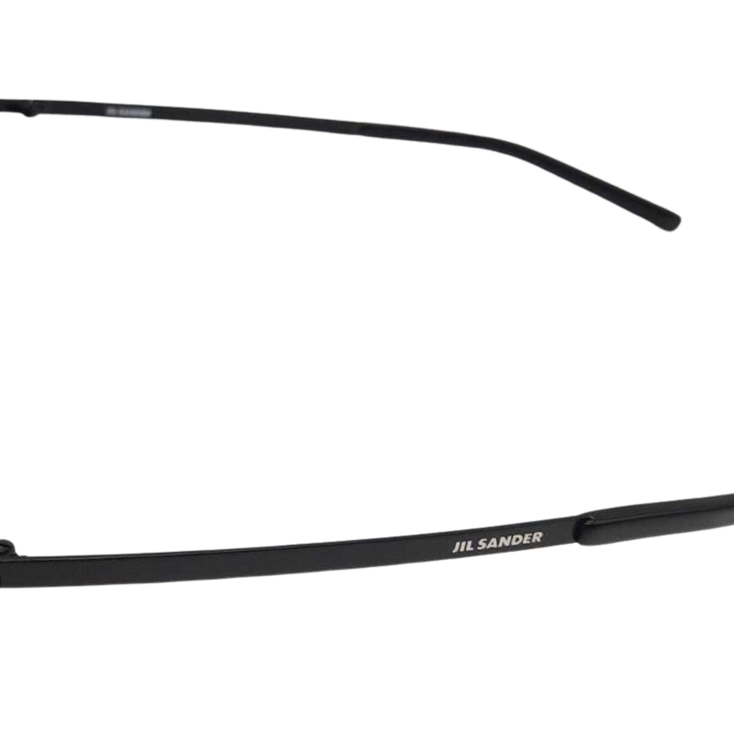 JIL SANDER Piloten-Sonnenbrille Unisex – Modell J1004-C-6211-135-V285 Schwarz Halbrand-Rahmen & Getönte Gläser
