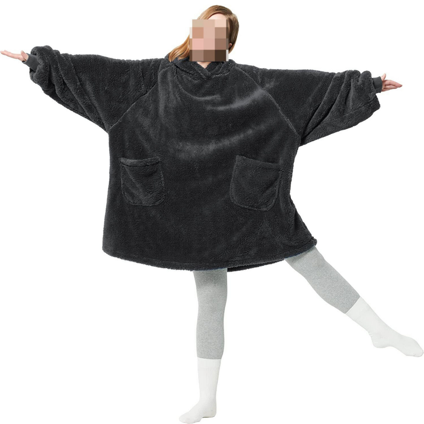 BEDSURE Hoodie Decke mit Ärmeln – Kuschelpullover Oversized, Flauschig & Warm Perfektes Geschenk