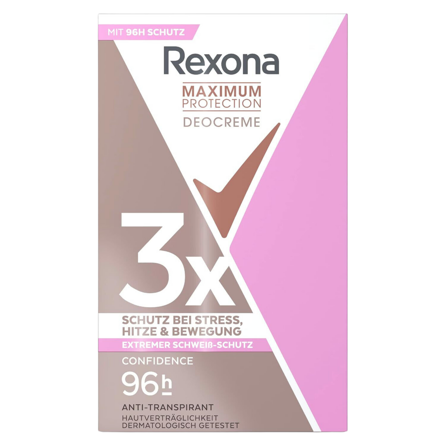 Rexona Maximum Protection Deo Stick Confidence – 96h Anti-Transpirant Schutz, alkoholfrei, 45ml