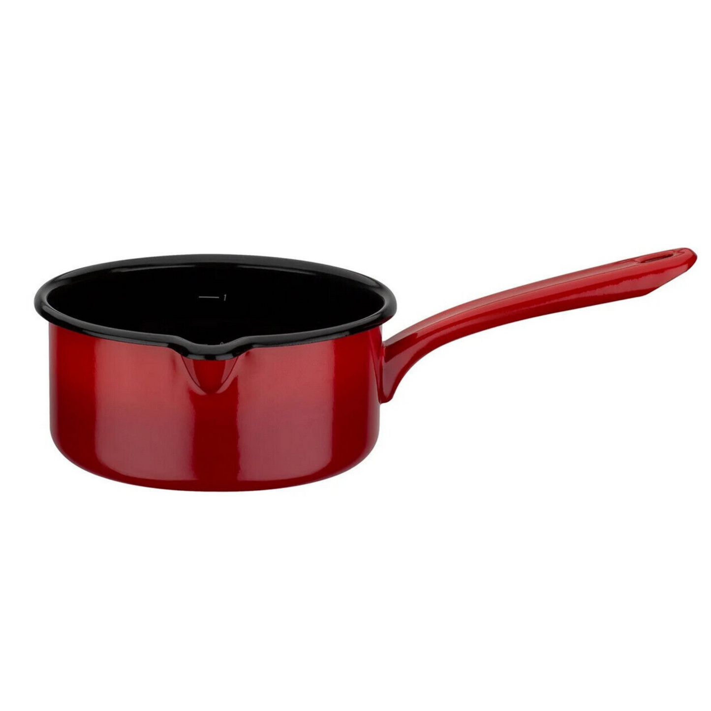 GSW Kochtopf-Set Red Shadow 7-tlg. Stahl-Emaille Induktion Kochgeschirr