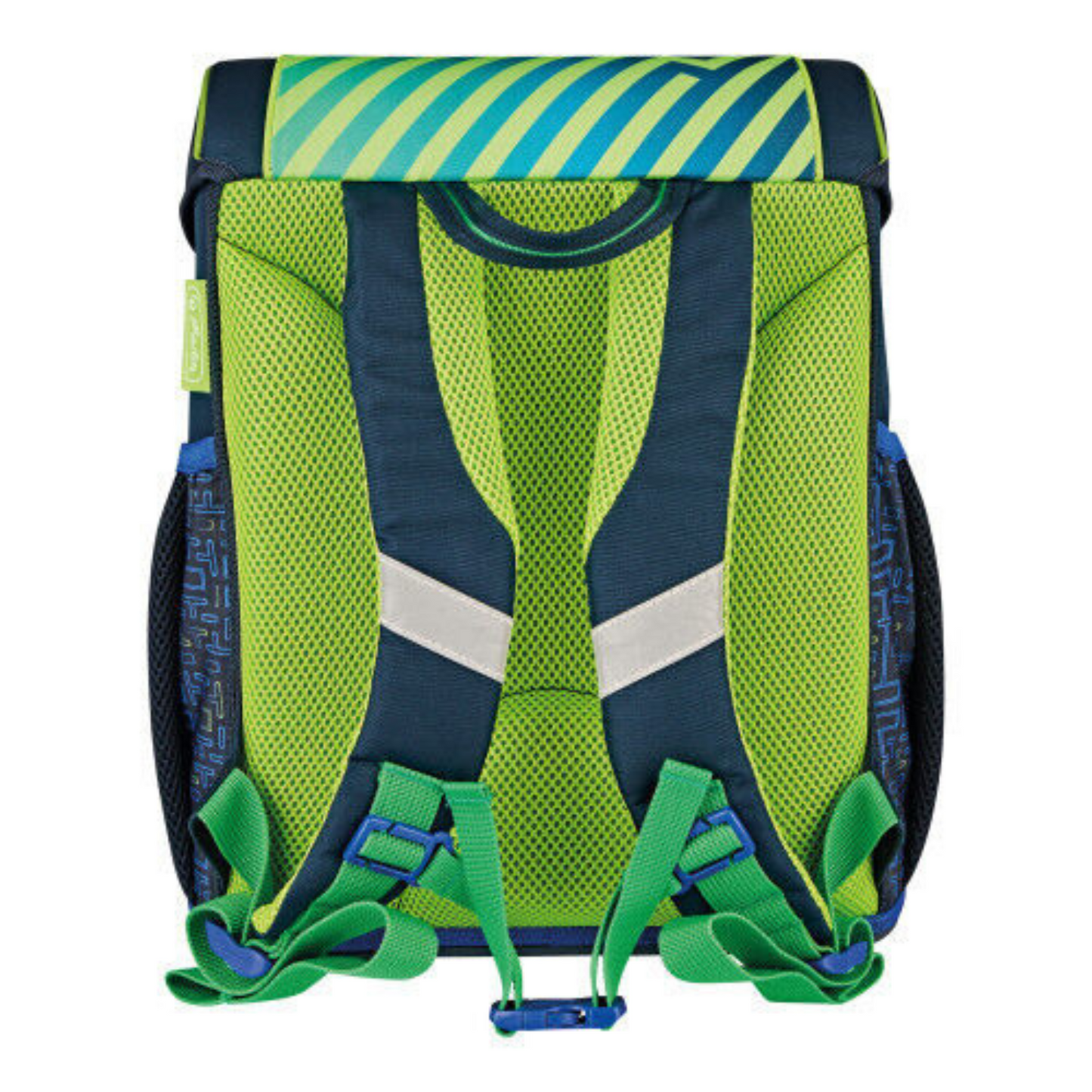 Herlitz Schulranzen Loop Plus Funky Ninja – Ergonomisch, Leicht & Sicher Blau-Grün Grundschule Klasse 1-4