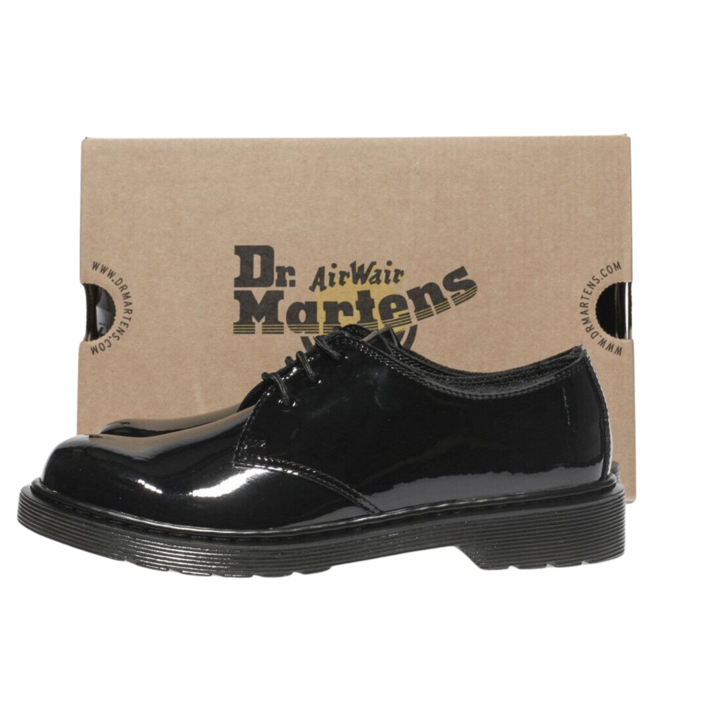 Dr. Martens 1461 Y Patent Schwarz Lackleder Unisex Damen 37/38 Neu mit Karton