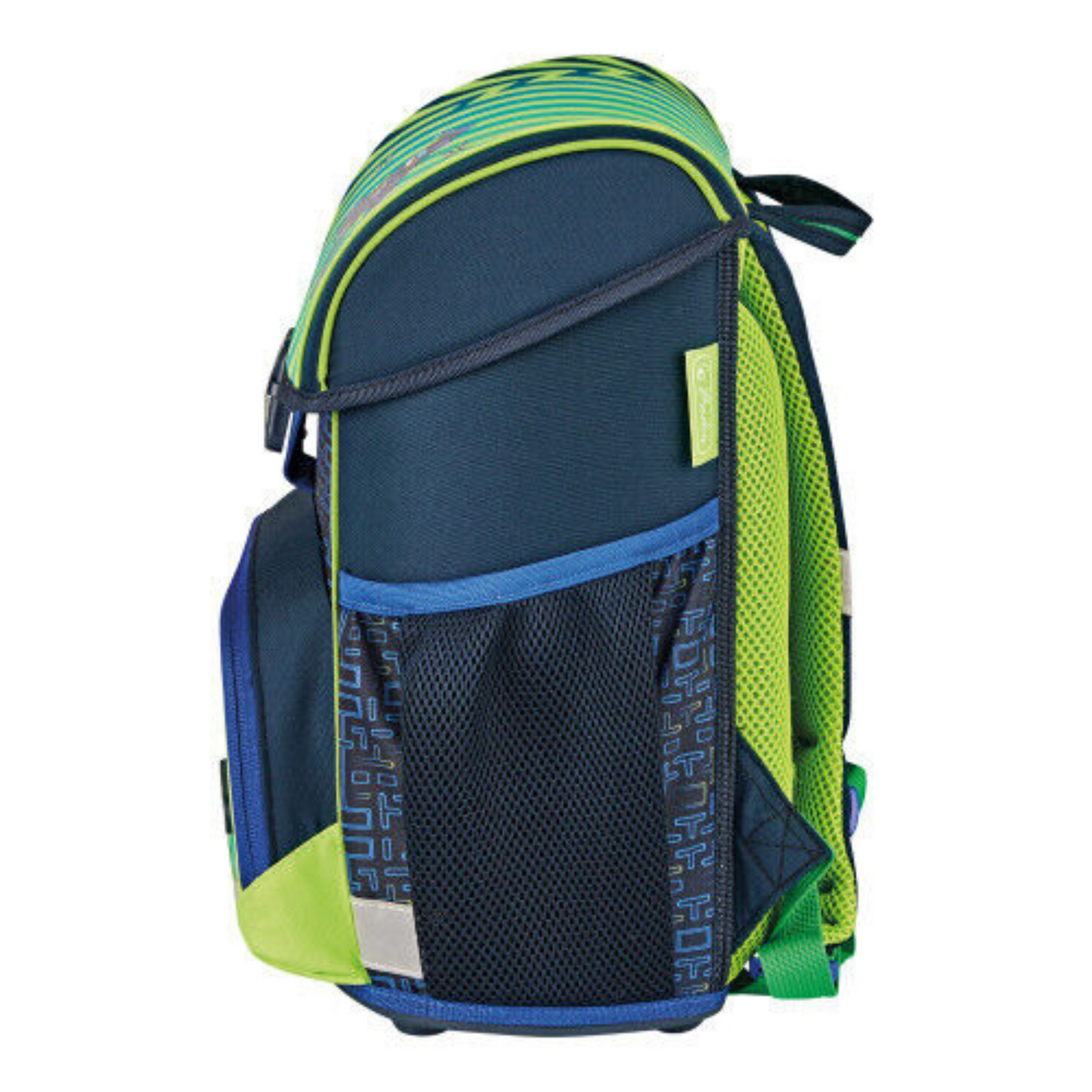 Herlitz Schulranzen Loop Plus Funky Ninja – Ergonomisch, Leicht & Sicher Blau-Grün Grundschule Klasse 1-4