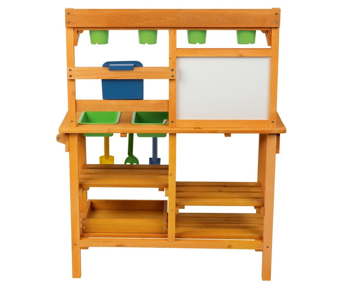 Playtive Outdoor Matschküche aus Holz – Spielküche für Kinder mit Zubehör