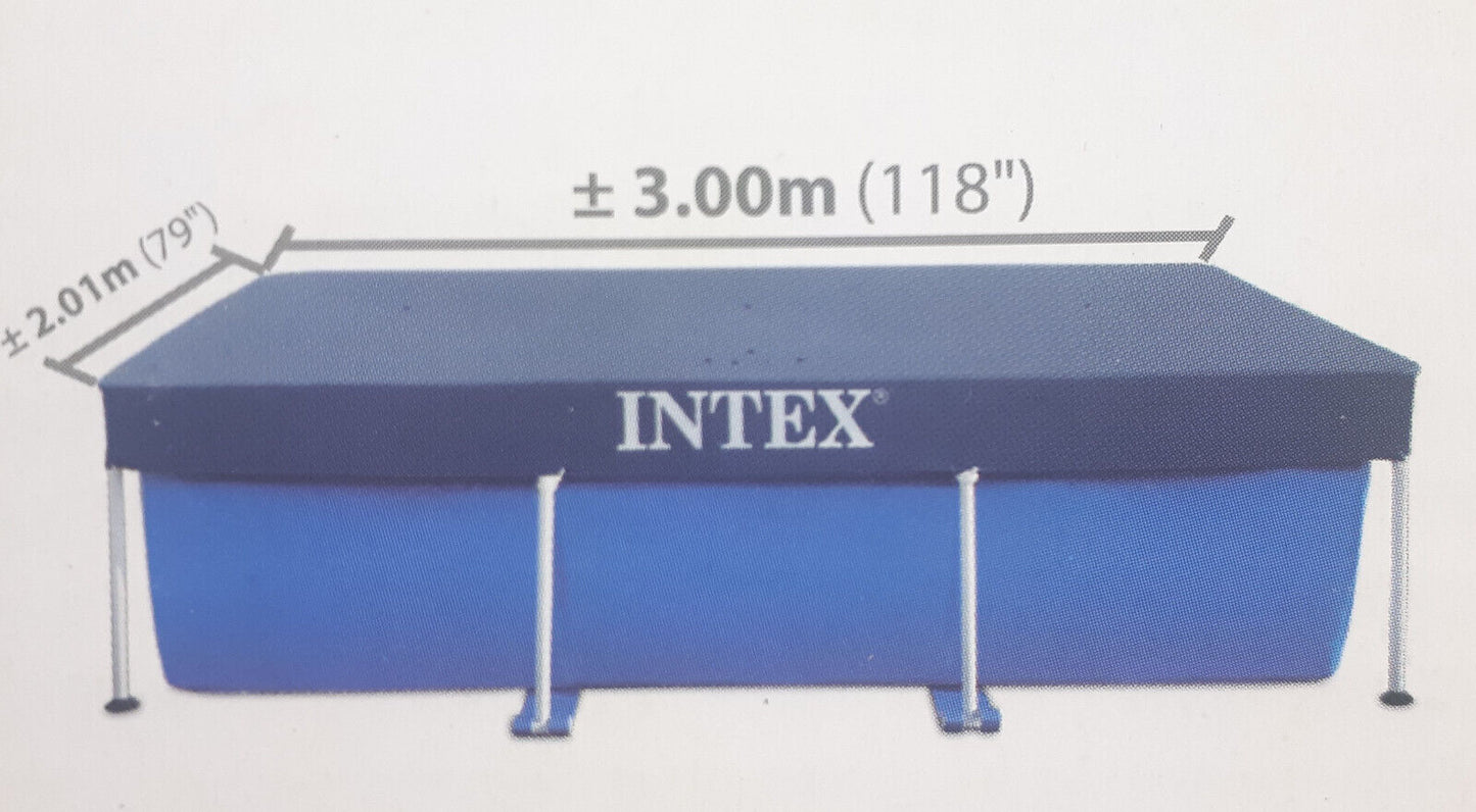 INTEX Abdeckplane Rechteck Frame Pool 300x200cm Poolabdeckung Poolabdeckplane