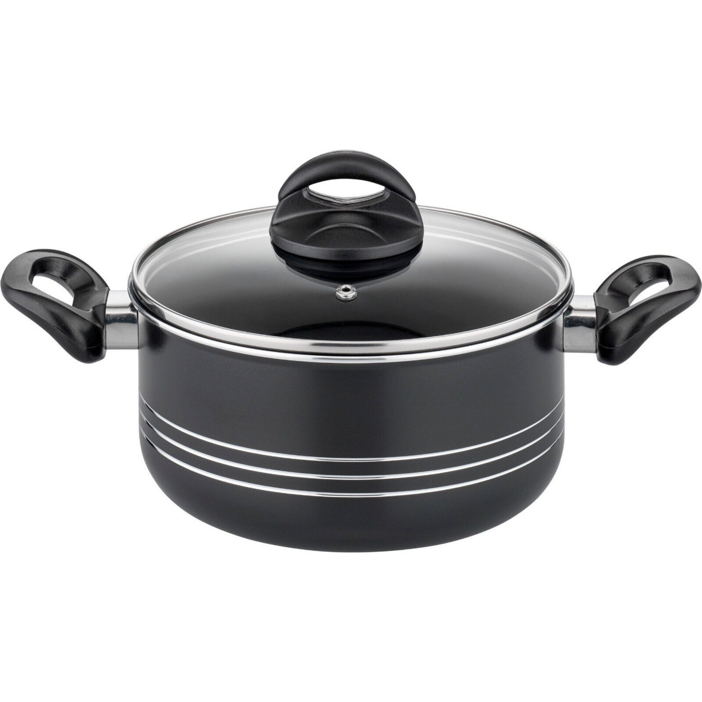 GSW Topf-Set Milano Nero 15-tlg Induktion Antihaftbeschichtung mit Küchenhelfern