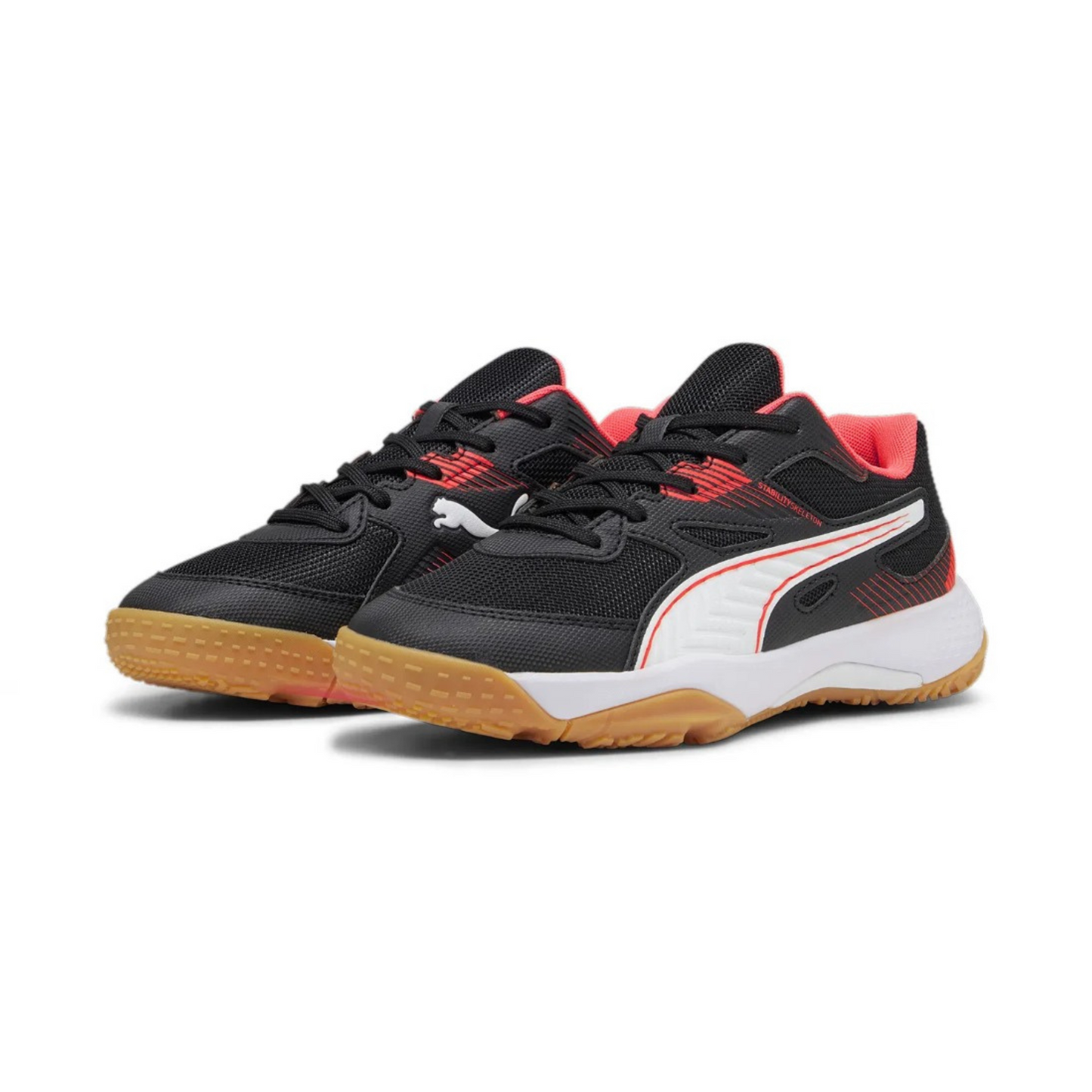 PUMA Solarflash JR II – Leichte & bequeme Hallenschuhe für Kinder Atmungsaktiv & rutschfest