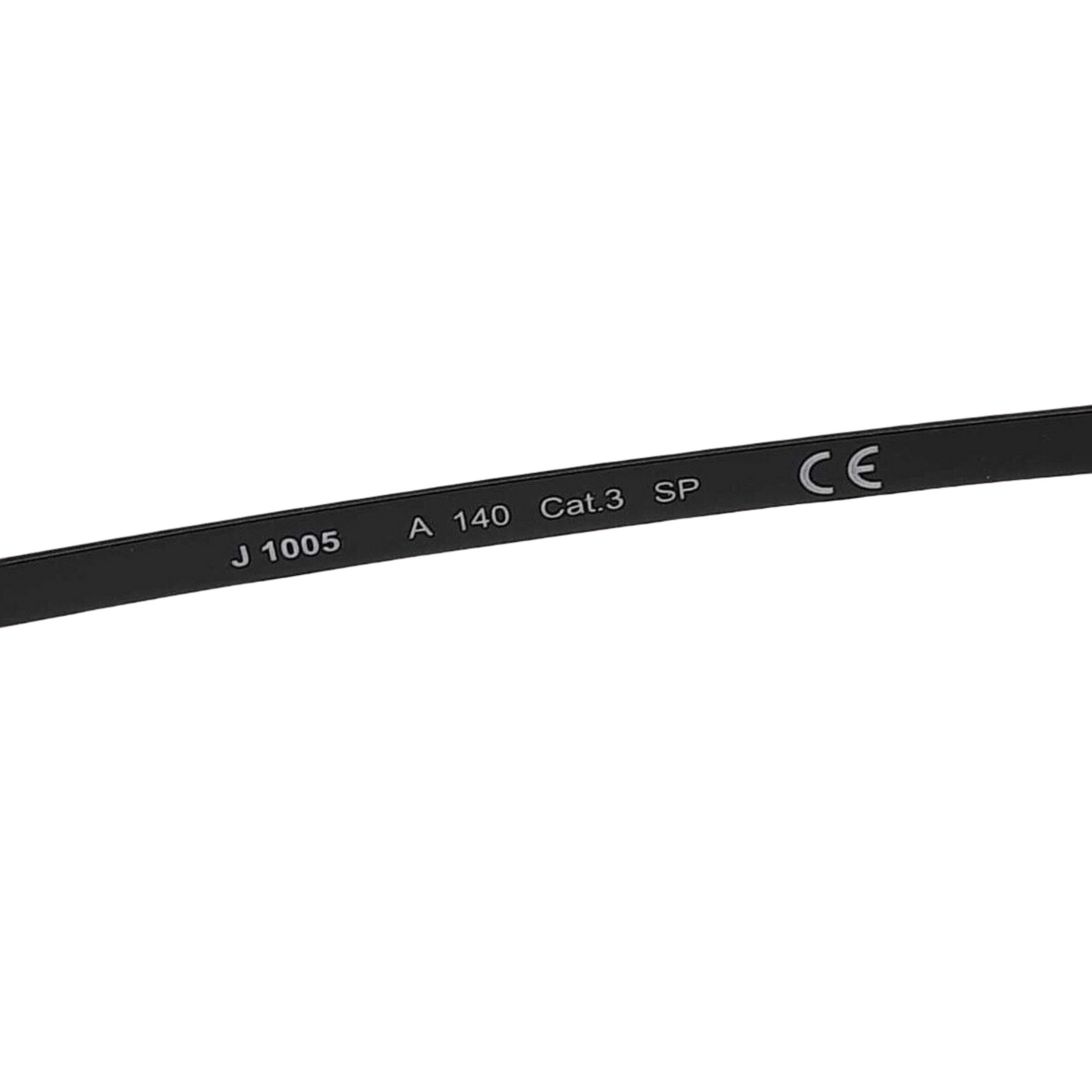 JIL SANDER Sonnenbrille Unisex – Modell J1005-A-5915-140-V283 Halbrand-Design in Schwarz mit verlaufsgetönten Gläsern