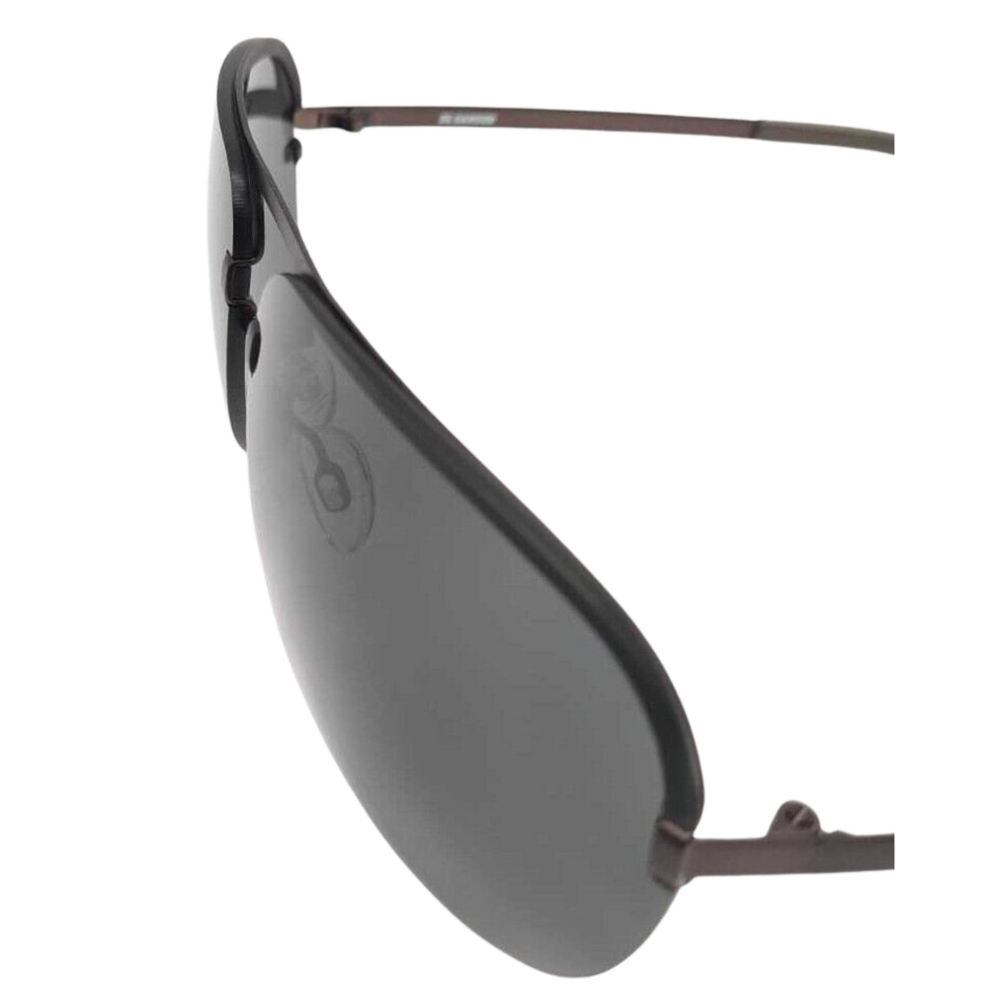 JIL SANDER Piloten-Sonnenbrille Unisex – Modell J1004-C-6211-135-V285 Schwarz Halbrand-Rahmen & Getönte Gläser