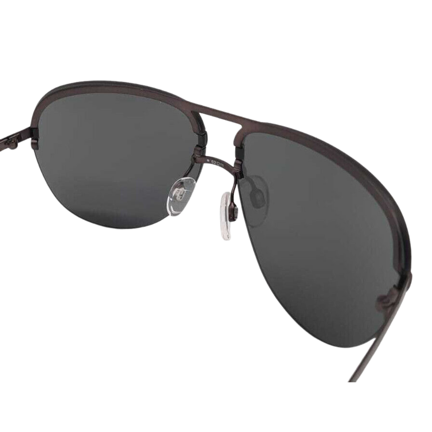 JIL SANDER Piloten-Sonnenbrille Unisex – Modell J1004-C-6211-135-V285 Schwarz Halbrand-Rahmen & Getönte Gläser